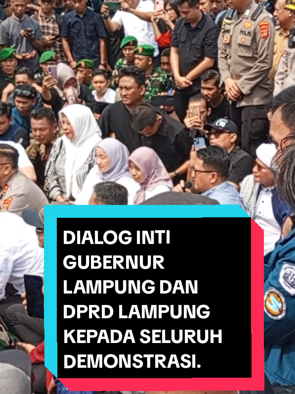 DUDUK BERDIALOG   DENGARKAN ASPIRASI RAKYAT DAN SELESAIKAN BERSAMA. #lampung #demolampung #demo #jagapersatuandemibangsa #twentyeightmedia 