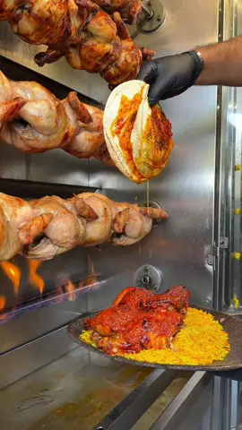 فرخة شواية حلبيه😋مع التوميات والمخللات 👌🏻