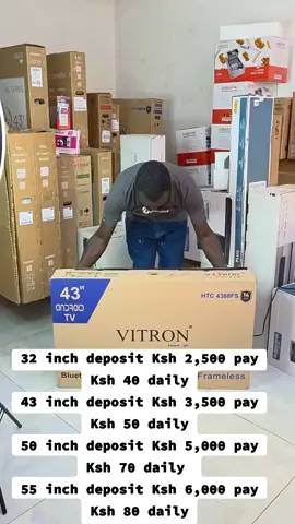 Get VITRON TVS ON OUR LIPA MDOGO MDOGO PROGRAM. #lipamdogomdogo #kenyantiktok🇰🇪 #tclinspiregreatness #kenyantiktok 