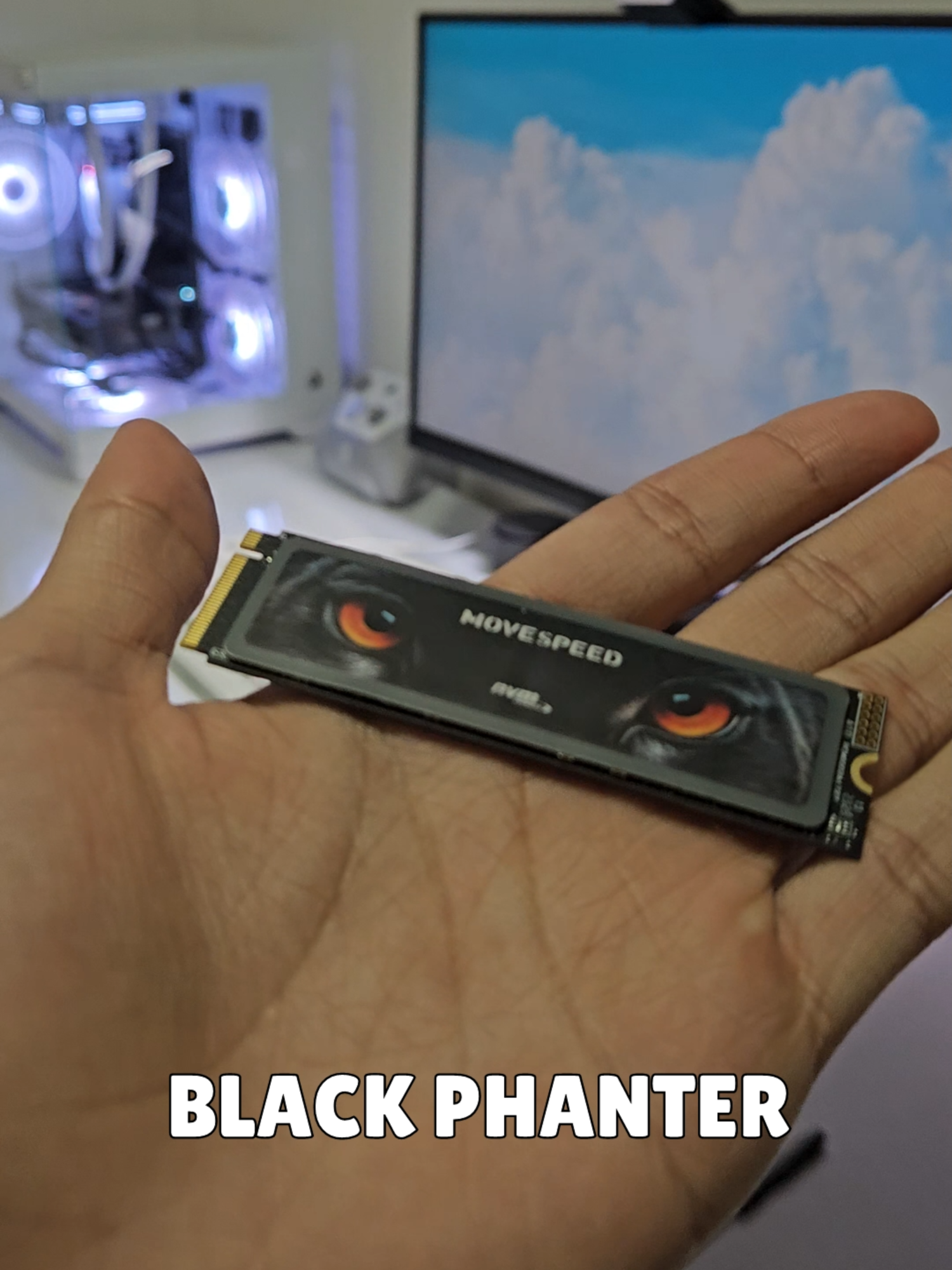 SSD NVME 2TERA MOVESPEED 7450MB/s obrigado! @movespeedofficial  Link na bio! #ssd #nvme #movespeed #clean #setupgamer #setup #minimalist