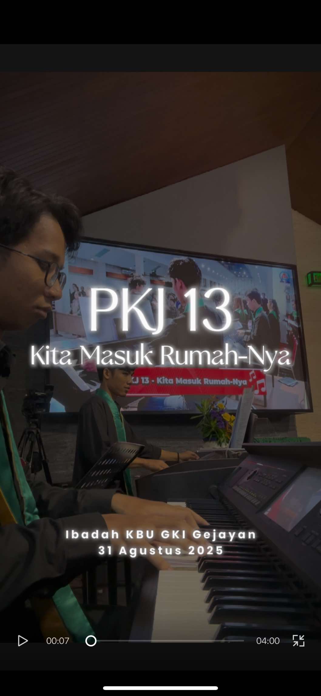 PKJ 13 - Kita Masuk Rumah-Nya sebagai nyanyian Prosesi Alkitab dalam ibadah Kebaktian Umum (KBU) tanggal 31 Agustus 2025 #KBU #gkigejayan #christian #lagurohani #pelayanangereja @GKI Gejayan Yogyakarta 