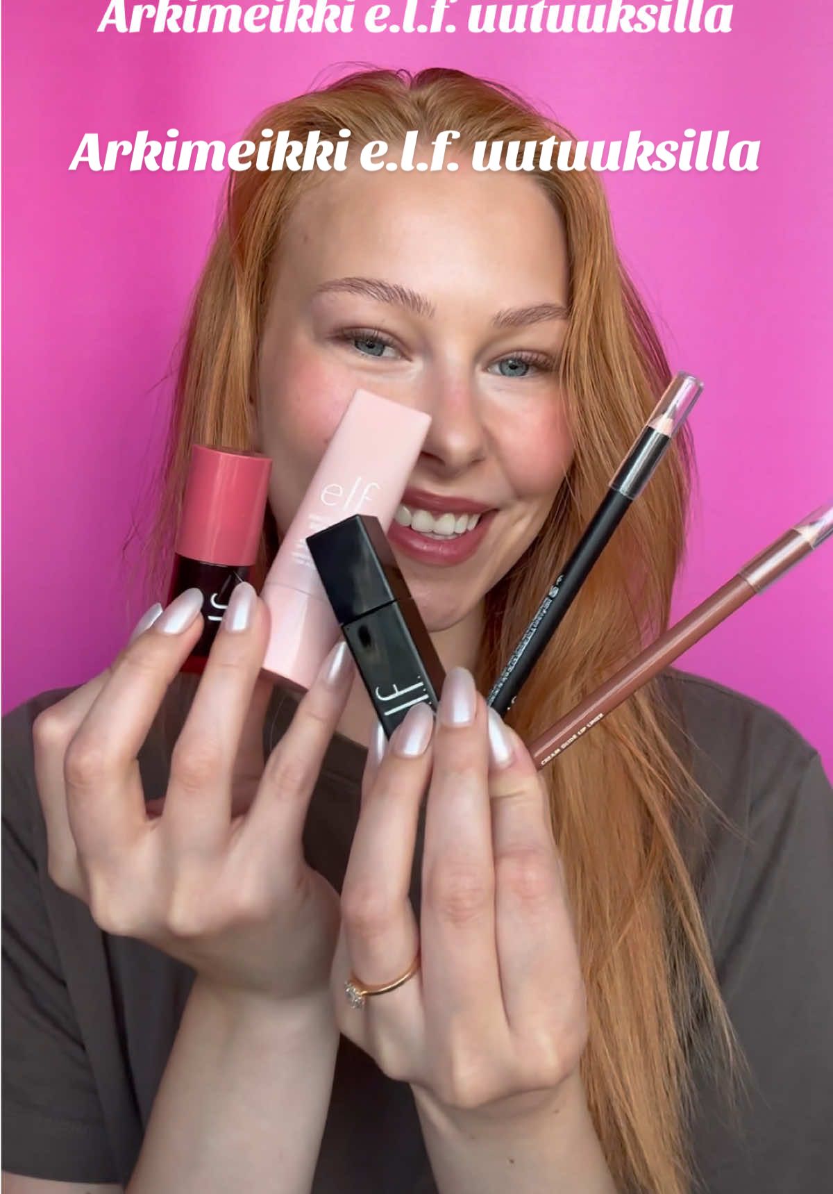 Ihanat e.l.f. uutuudet on täällä! 💕 Kauneuden asiantuntijamme @Emma | IG: podduikinemma testasi uutuudet ja teki no makeup -tyylisen superluonnollisen meikin. Super fresh look arkeen! Uutuudet löytyy verkkokaupasta sokos.fi. ✨   Meikissä käytetyt tuotteet: e.l.f. Halo Glow Skin Tint SPF 50 -meikkivoide ✨ e.l.f. Sheer For It Blush Tint poskipuna ✨ e.l.f. Smoky Eye-Con Kohl Eyeliner silmänrajauskynä ✨ e.l.f. Glossy Lip Stain huulikiilto ✨ e.l.f. Cream Glide Lip Liner huultenrajauskynä ✨ e.l.f. Makeup Brushes Stain & Tint Blending -meikkisivellin ✨ e.l.f. Smoky Eye-Con Kohl Eyeliner silmänrajauskynä (beige flag) ✨ #kauneustiktok #elfcosmetics #nomakeupmakeup #meikkitutoriaali #arkimeikki 