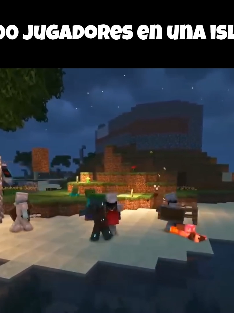 100 jugadores en una isla minecraft 3