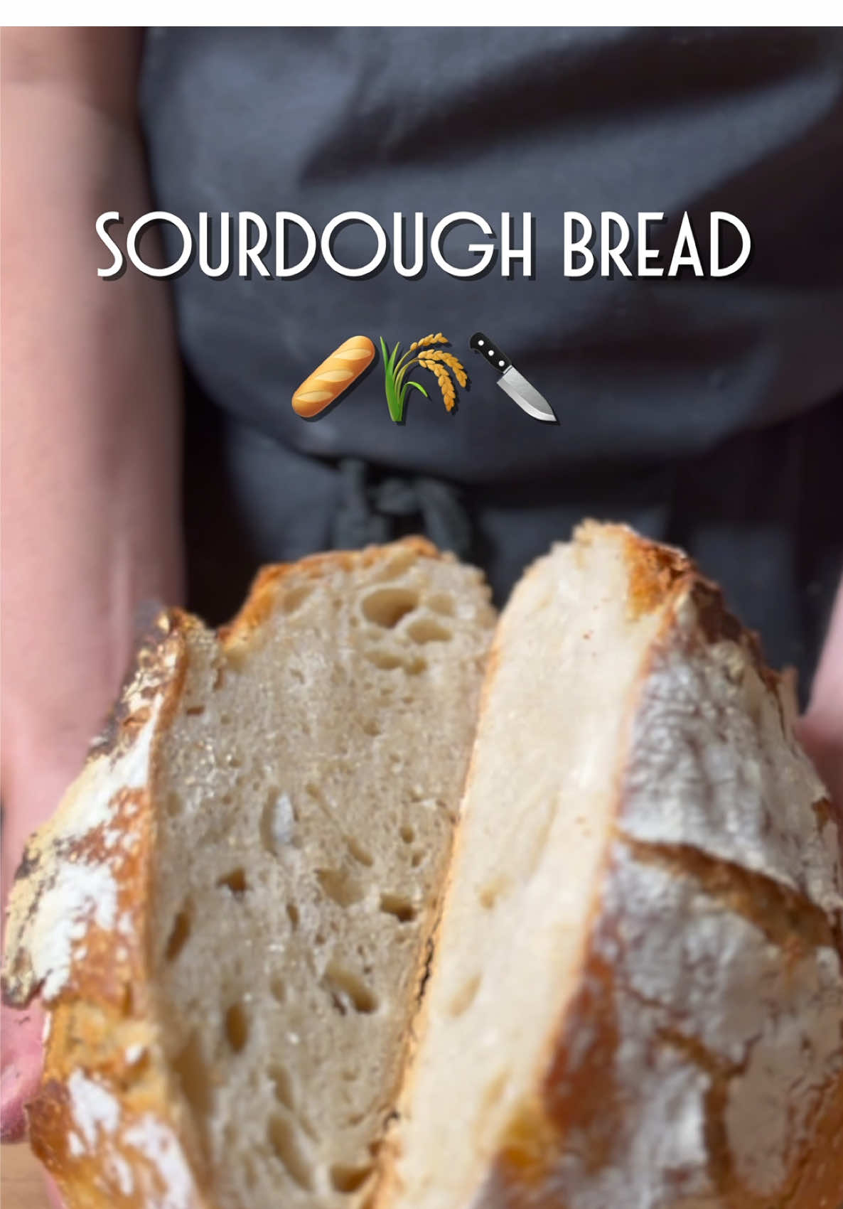 Sourdough Bread 🥖🌾🧈 Ingrediente (2 pâini mari): Pentru maia (ziua 1): • 100g făină de secară • 150g apă filtrată Pentru maia (zilele 2-7): • 50g făină de secară • 50g făină 00 • 110g apă filtrată Pentru levain: • 35g starter matur • 35g făină de secară • 35g făină 00 • 70g apă filtrată Pentru autoliză: • 800g făină 00 • 75g făină de secară • 740g apă filtrată • 18g sare ⸻ Rețetă pe scurt: • Ziua 1: Amestecăm 50g făină integrală cu 50ml apă, lăsăm într-un borcan acoperit ușor, la temperatura camerei. • Zilele 2-6: Hrănim zilnic maiaua cu 50g făină și 50ml apă, aruncând jumătate din compoziție înainte de fiecare hrănire. După câteva zile devine aerată, cu bule și miros plăcut acrișor – asta e maiaua activă. • Ziua 7: Maiaua e gata de folosit când își dublează volumul în 4-6 ore după hrănire. Pâinea: • Amestecăm făina cu apa și lăsăm 1 oră la autoliză. • Adăugăm 100g maia activă, frământăm ușor până se încorporează. • După 30 min, punem sarea și începem stretch & fold la fiecare 30 min, 4-5 serii în total. • Fermentație bulk 4-6 ore, până aluatul își dublează volumul. • Îl preshape-uim, lăsăm 20 min, apoi îl formăm și îl punem în banneton. • Dospire lentă la frigider 12-16 ore. • A doua zi: cuptorul la 250°C cu oală de fontă încinsă. • Mutăm pâinea, crestăm, coacem 20 min cu capac, apoi 20-25 min fără capac până devine aurie. • Lăsăm minim 1 oră la răcit înainte de a o tăia. O pâine autentică, făcută complet de la zero – de la maia până la coacere! #sourdough #painecumaia #chefbutnariu #painedecasa #chef 