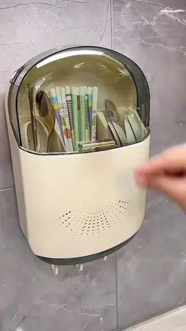 Hộp Đựng Đữa Muỗng Có Nắp Đậy Chống Côn Trùng, Bụi, Có Móc Treo#hopdungduamuong #giadungtienich 