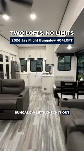 she wanted a vacation. i brought home a bungalow 🏕 #rvtiktok #rvtok #rvlife #rvtour 🚐 2026 Jayco Jay Flight Bungalow 404LOFT