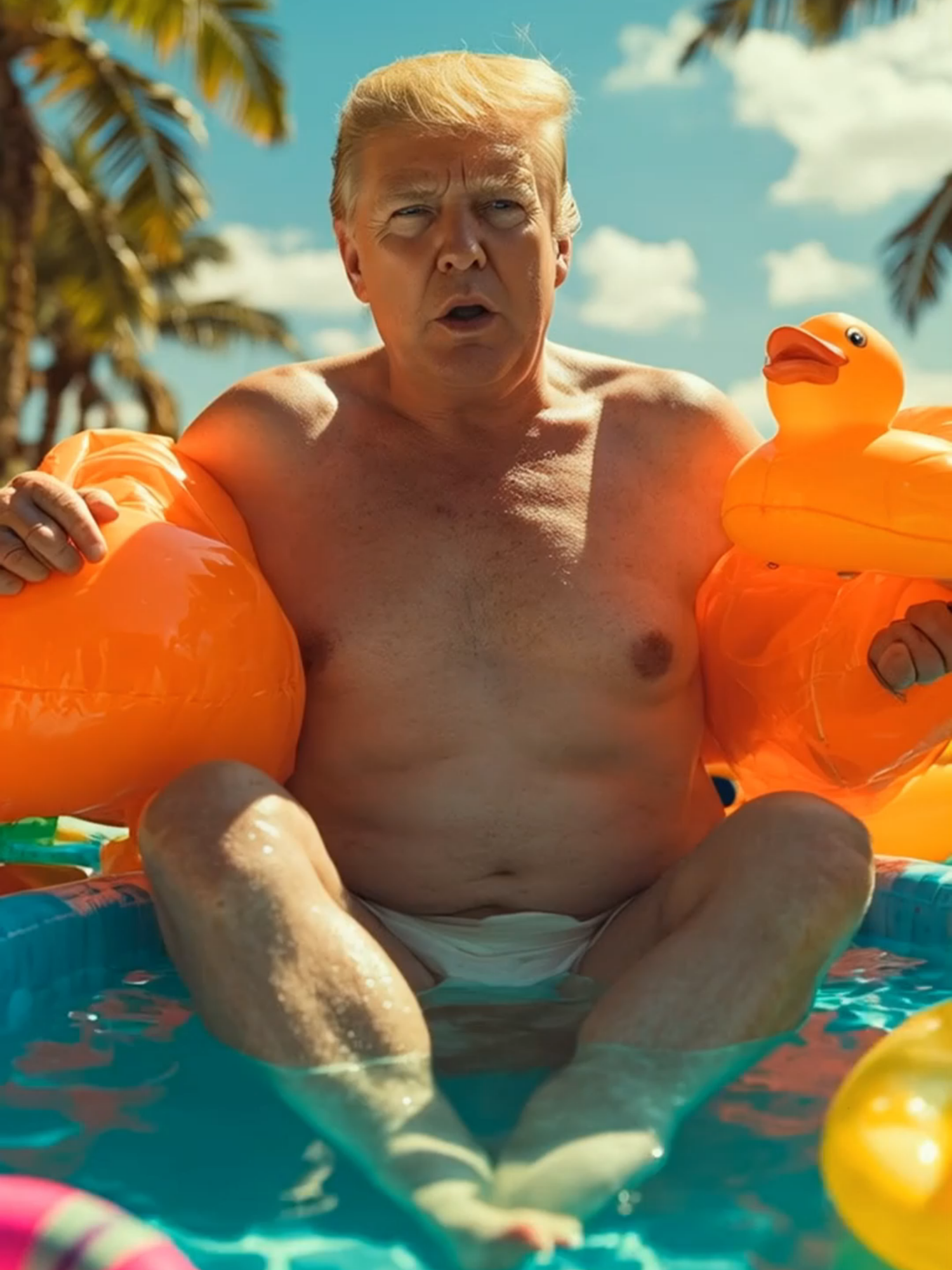 Donald Trump Swimming in a Pool#funnyvideos😂 #donaldtrump #funnytiktok #humor #fyp #foryou #jokes