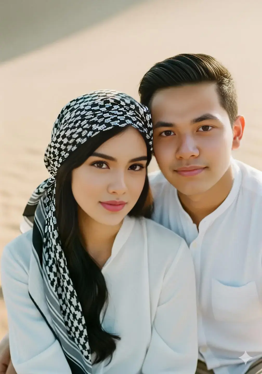 Di antara hembusan angin gurun dan langit yang membara saat senja, @Davina Karamoy berjalan dengan langkah pasti. Di sisinya ada seseorang yang selalu menjaga, menguatkan, dan menemaninya menulis kisah sederhana namun abadi. Rumah kayu, pasar tradisional, hingga bukit pasir hanyalah saksi perjalanan. Setiap senyum Davina menyimpan cerita, bahwa cinta bukan hanya tentang kata, melainkan tentang kebersamaan di setiap langkah bahkan di tengah sunyinya padang pasir. 🌙✨ #davinakaramoy  #CoupleGoalsID #LoveInTheDesert #FYPIndonesia #CinematicLove