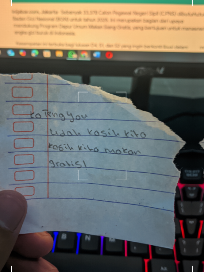 Sama-sama adik-adikku, Negara pun terharu mendengar isi hati kalian😭🙏 #mbg #bgn #sppi #sppg 