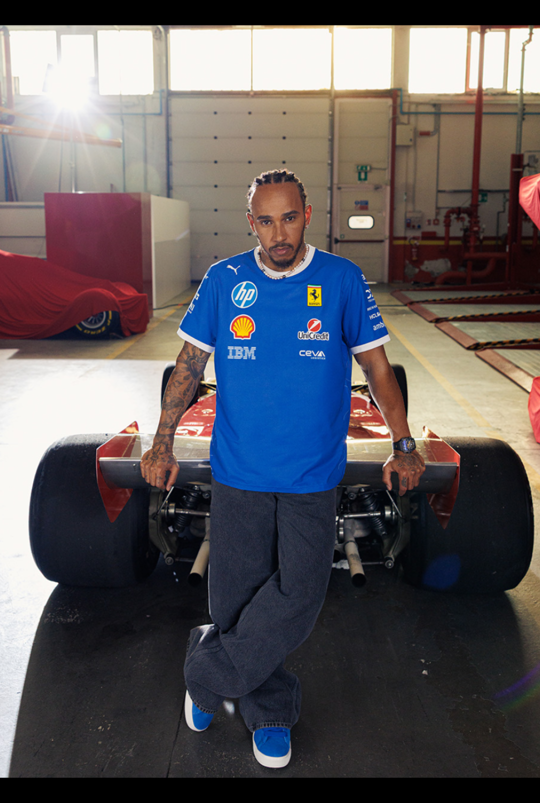 Lewis Hamilton in Ferrari’s special Blue Monza Shirt! 💙 (just fell to my knees 😩) #lewishamilton_44 #scuderiaferrari #lewishamilton #f1 #lewishamiltonedit 
