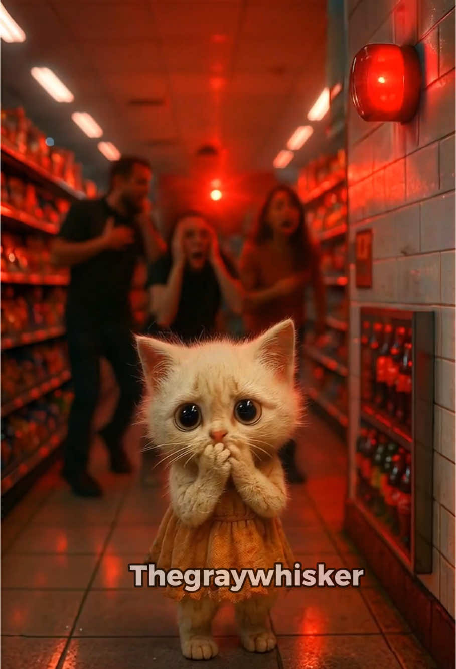 naughty cat fire alarm button#poorcat #foryoupage #cat #viral #animation #ai #kitten #foryou #trending #catshorts 