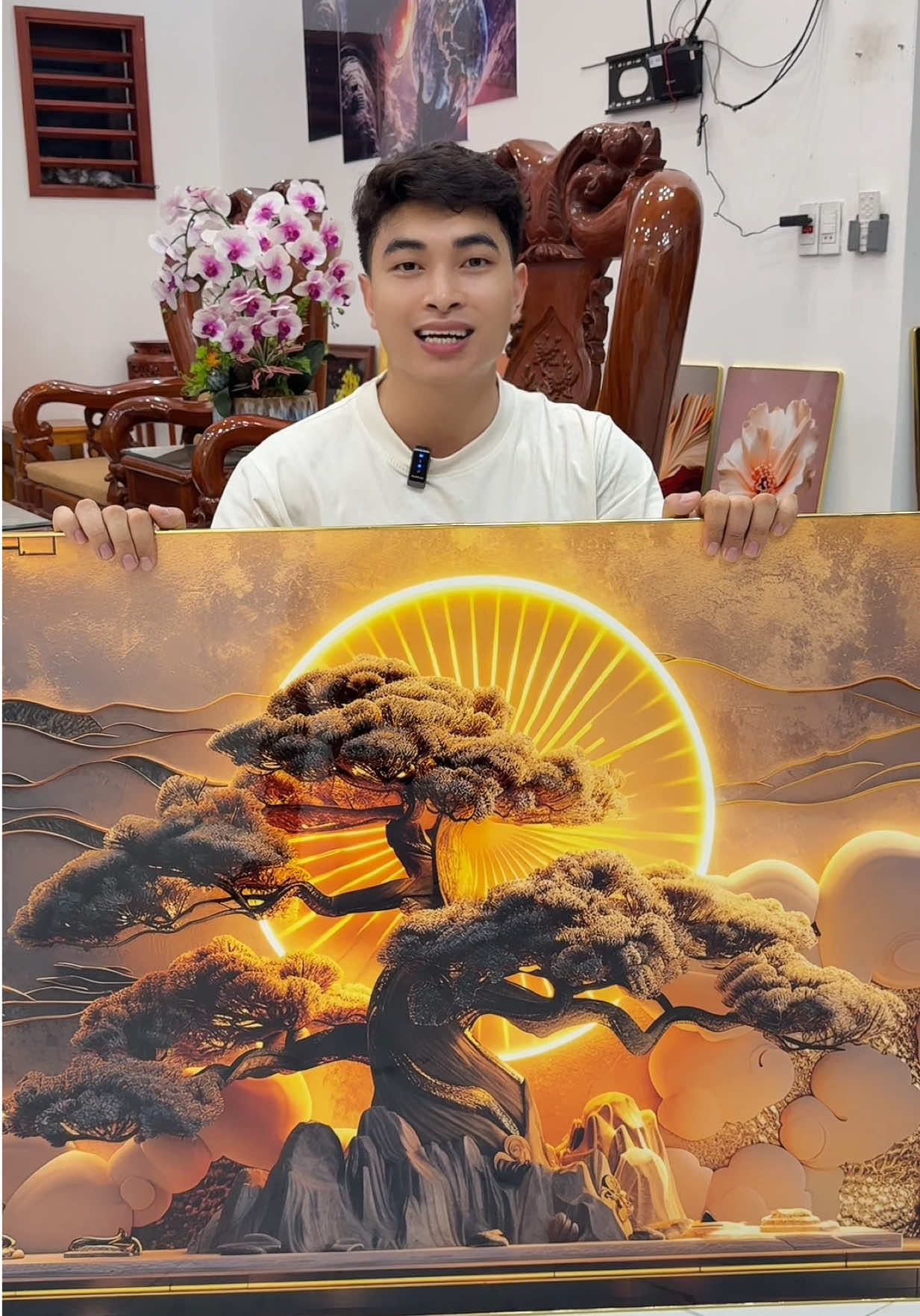 tranh đơn tráng gương treo tường đẹp sang #tranhtreotuong #tranh #tranhdep #tranh5d #xuhuong 