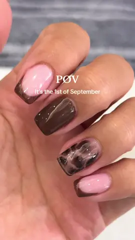 First fall set with my unlimited nail membership at @Polished Club  🤎 use code BABEHAUS1 when you sign up 🍂@luxenailsspa.oc 