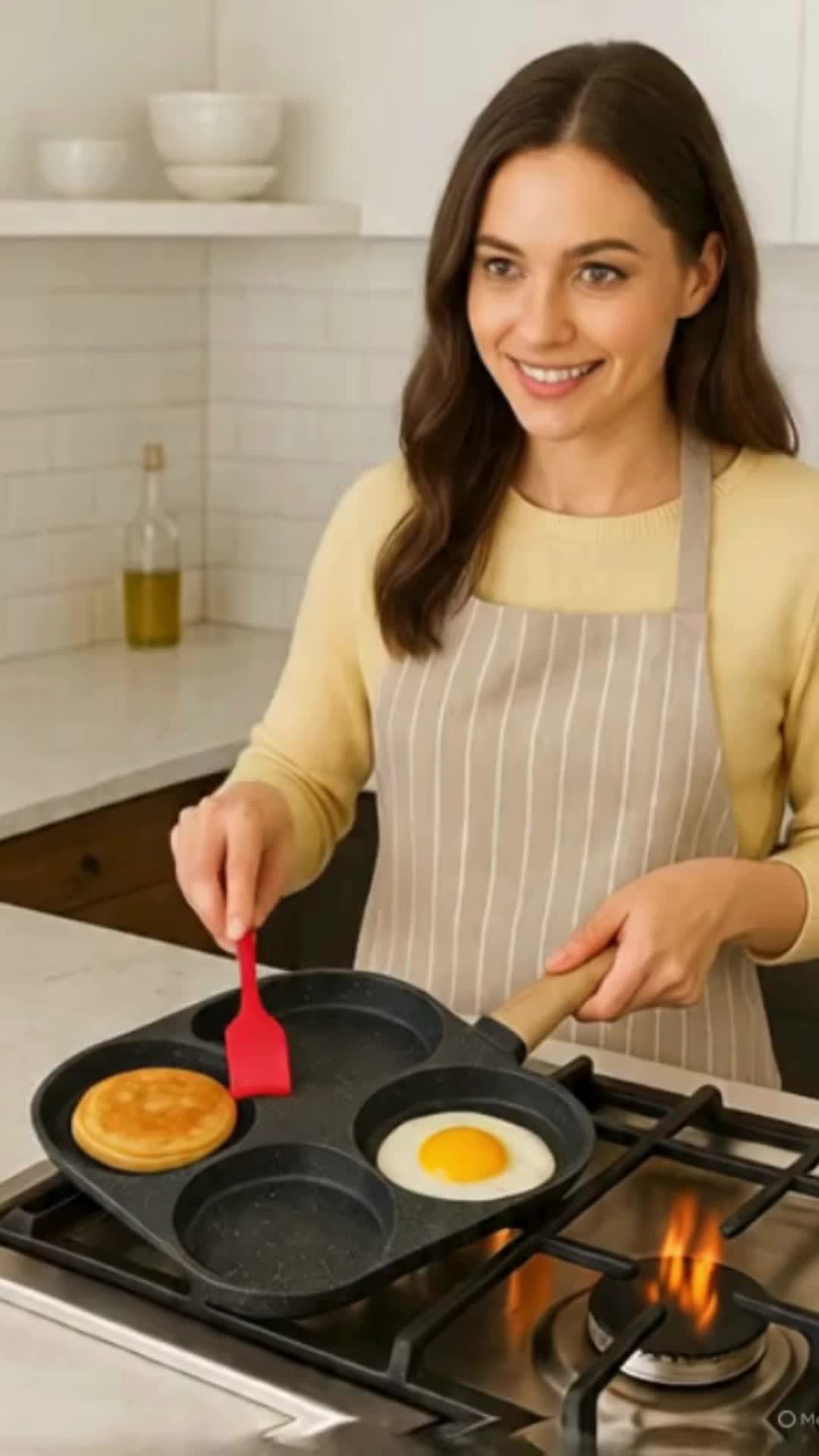 4-Cup Egg Pan Nonstick, and Healthy Granite Egg Frying Pan, Versatile Breakfast Skillet for Eggs, Pancakes, Plett, Crepes, Compatible with Gas Stove and Induction Cooktop #cookware #potsandpans #nonstickpans #castironcooking #nonstickcookware #fryingpan #nonstickpan #eggfryingpan #breakfastpan #12pcsnonstickcookware #tiktok #timesaving #problemsolving #fyp #trending #viral