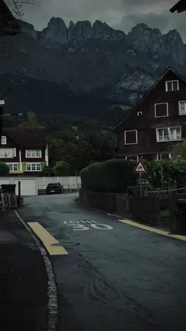 Silence of Swiss street 🇨🇭🥀🖤#relaxing #nostalgia #calmvibes #explore #darkaesthetic 