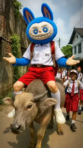 labubu pergi sekolah #fyp #kartun #kartunlucu #labubu #labubuthemonsters 