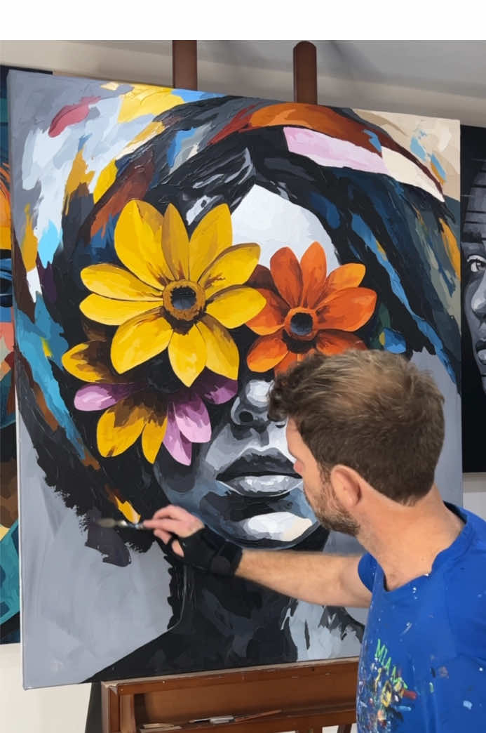 After a summer break I’m back in the studio….  and it feels great!  This piece is a continuation of my “In Bloom” series, and is available at @spazioannabreda_artgallery in Italy.  This series explores the reality that  nature is not something separate from us humans. We are part of natural world.  What do you think of this piece? Let me know in the comments  #impastoart #portraitpainting #floralportrait #portraitart #art 