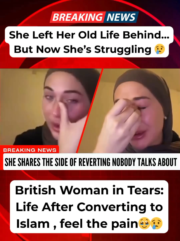 British Woman in Tears: Life After Converting to Islam 😥 #Uknews #breakingnews #Tiktoknews #britishmuslim #ukmuslim 