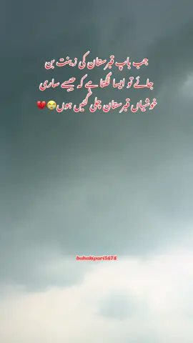 جب باپ قبرستان کی زینت بن جائے تو ایسا لگتا ہے کہ جیسے ساری خوشیاں قبرستان چلی گئیں ہوں😭#missubaba💔💔💔💔💔💔💔💔💔💔💔 #foryoupageofficiall❤️❤️tiktok #babakipari5678 #deeplines #deeplines 