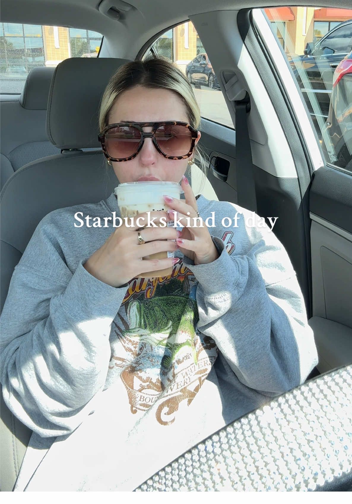 Nothing beats sitting in the car alone in the morning #ratgirlmorningroutine #fyp #starbucks #morningroutine #dogmom 