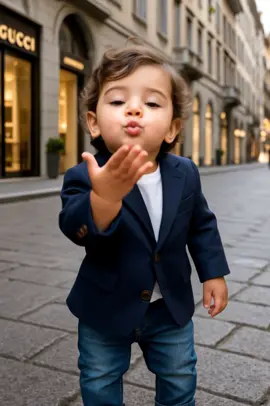 Blow a kiss 👉 pass it on 💋✨ Let’s see how far the #KissWaveChallenge can go 🌍 #BlowAKissTrend #BabyKissWave #babies #italianboy 