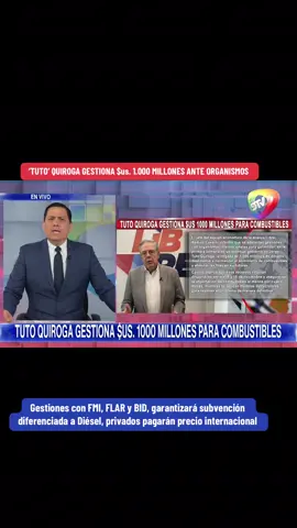 Tuto Quiroga gestiona $us. 1.000 ante organismos internacionales 