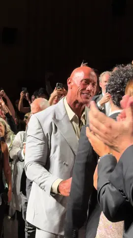 The Rock crying during the standing ovation for The Smashing Machine #venicefilmfestival #venezia82 #therock #dwaynejohnson #bennysafdie 