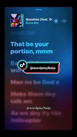 Question by Burnaboy Ft Don jazzy #deeplines #everyone #lyrics_songs #lyricsvideo #FYP #foryou #fyp 