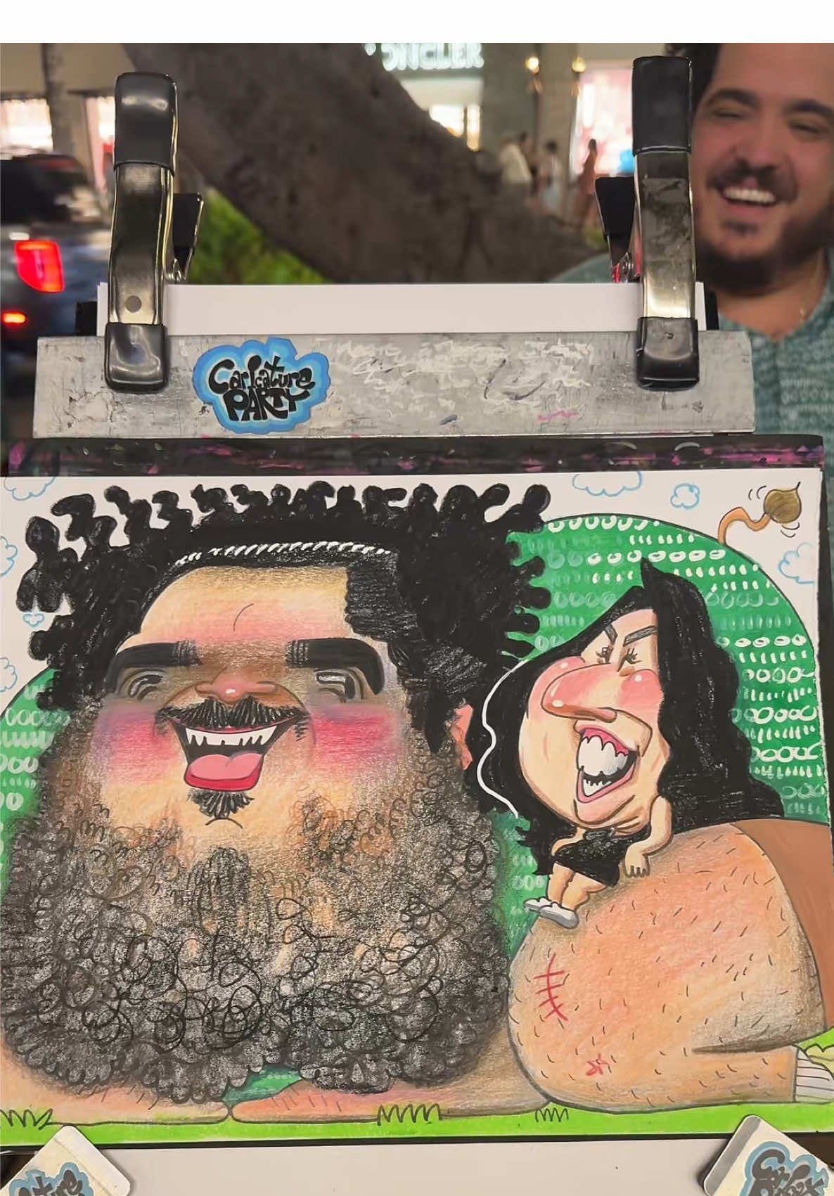 Hehehehehehehe 😁✨Thank you! #caricature #funny #art #waikiki 