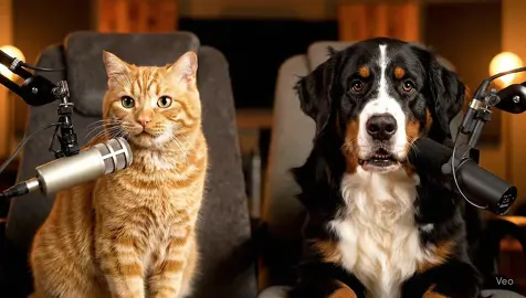 2 moches se regardent ! #ia #chien #chat #pourtoi #podcast 