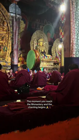 An unforgettable moment at Sakya Monastery — witnessing the Tibetan monks’ sacred prayer #tibet #tibetanmonks #travel #buddism 