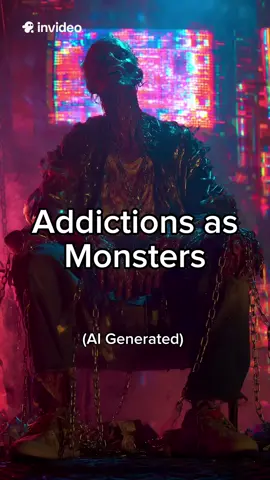 Addictions as Monsters! #ai #aiart #midjourney #addiction #monster 
