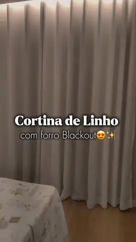Cortina de linho, com forro blackout😍🤏🏼 #cortina #cortinhadelinho #forroblackout #decoracaodecasa 