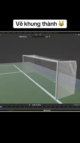 Vẽ khung thành 🤠#blender #trending #3d #tuhocblender #tip 