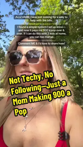 Not Techy, No Following—Just a Mom Making 900 a Pop #sahm #earnmoneyonline #makingmoneyonline #sidehustlesformoms #sahmsidehustle 