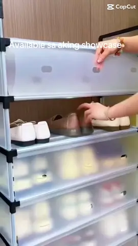 Check out Aurora 4/5/6 Layers Shoe Rack Organizer With Cover Stainless Steel Dustrproof Shoe Storage Rack Box 