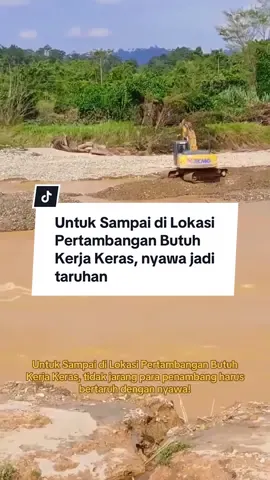 Untuk Sampai di Lokasi Pertambangan Butuh Kerja Keras, tidak jarang para penambang harus bertaruh dengan nyaw4! #tambang #emas #tambangemas #sungai #exavator #gold #goldmining #viral 
