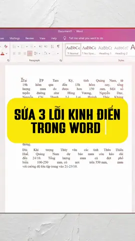 Mẹo xử lý 3 lỗi kinh điển trong Word  #excel #word #tinhoc #thuthuat #tinhocvanphong    
