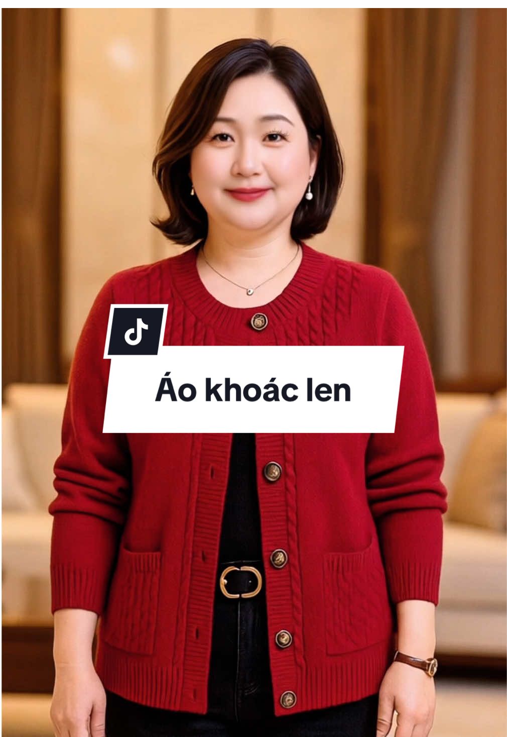 Áo khoác len cadigan trung 🪷niên#thoitrangtrungnien #áokhoác #thoitrangthudong #áolen