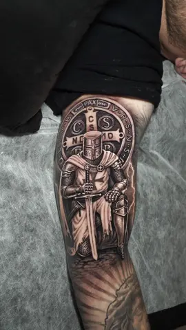 ⚜️ Cavaleiro Templário Tattoo ⚜️Se gostou deixe seu comentário 🙌🏻 #tiktok #religion #tatuagem #jesus #viral 