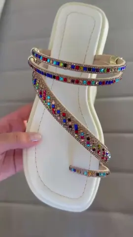 Sandália feminino rasteirinha com strass 025 #fyppppppppppppppppppppppp #sandalia #strass #calçados 