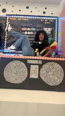 Back ✌🏽School!!  Our boom box brings Joy to the space!  Side note the crooked circles reminds me it’s ok not to be perfect 🤣 This year my goal is to stay grounded in imperfections and mistakes because that’s where humanity, beauty and growth live!