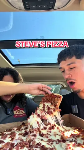 The CHEESIEST Pizza We’ve EVER Had🤯 #Foodie #mukbang #eatingshow #FoodTok #fyp 