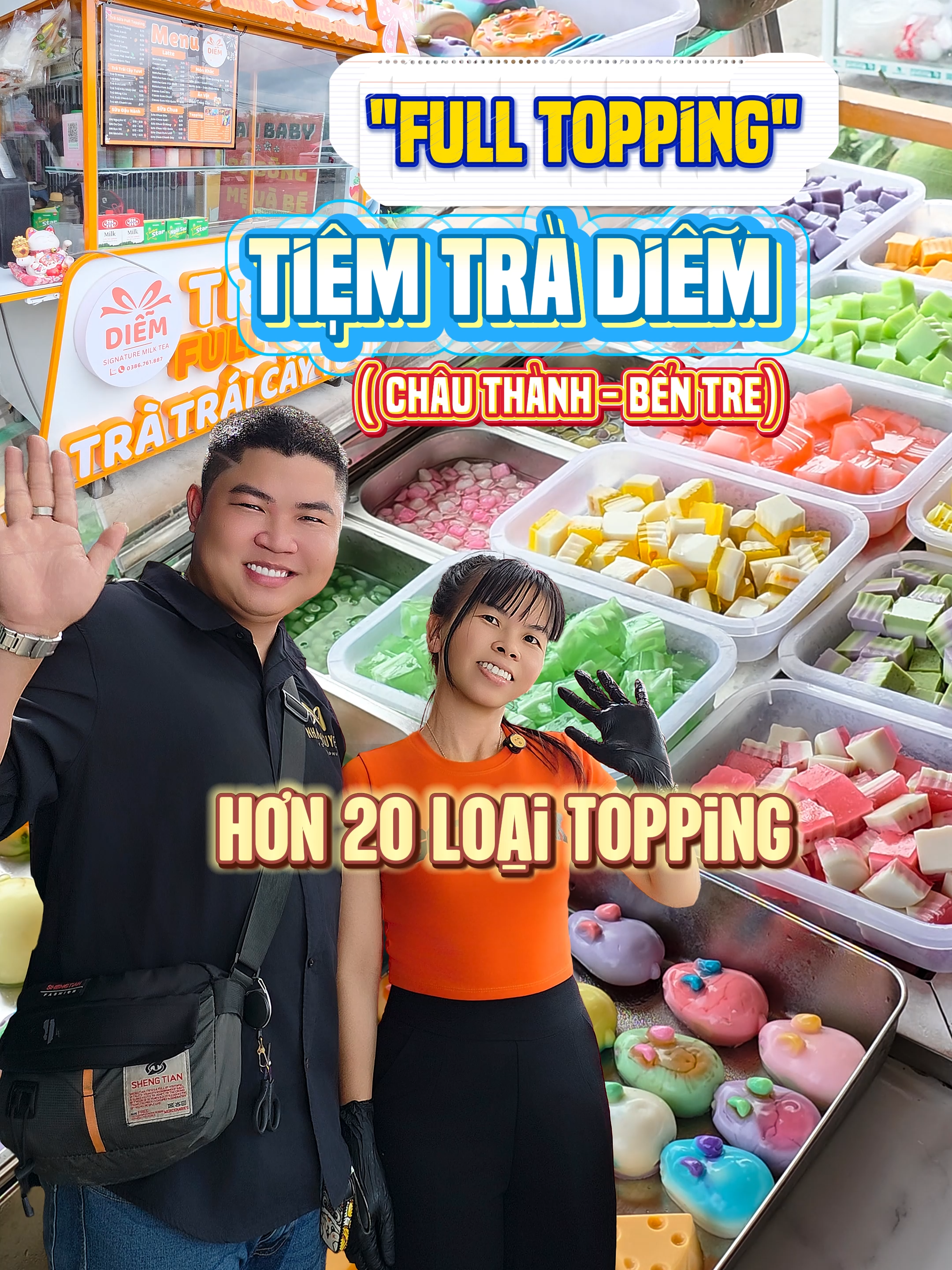 TIỆM TRÀ SỮA DIỄM - FULL TOPPING ở Châu Thành Bến Tre !!! với hơn 20 loại topping cực kute !!!#angidaytroi #bentre71🌴🥥 #angiobentre #bentre #trasua #tiemtradiem