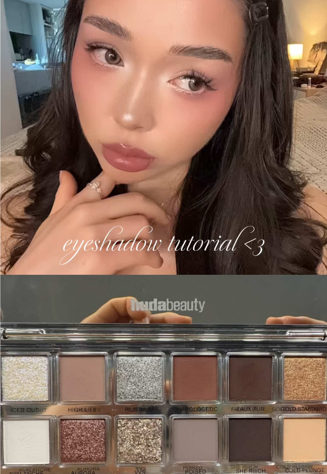 Recent fave eye look created by the @Huda Beauty icy nude palette ❄️🤍 Do we like this format of eyeshadow tutorial?  #icynudepalette #hudabeauty #eyeshadowtutorial #eyeshadowlook #makeuptutorial @Sephora Collection @Canmake Tokyo PH 
