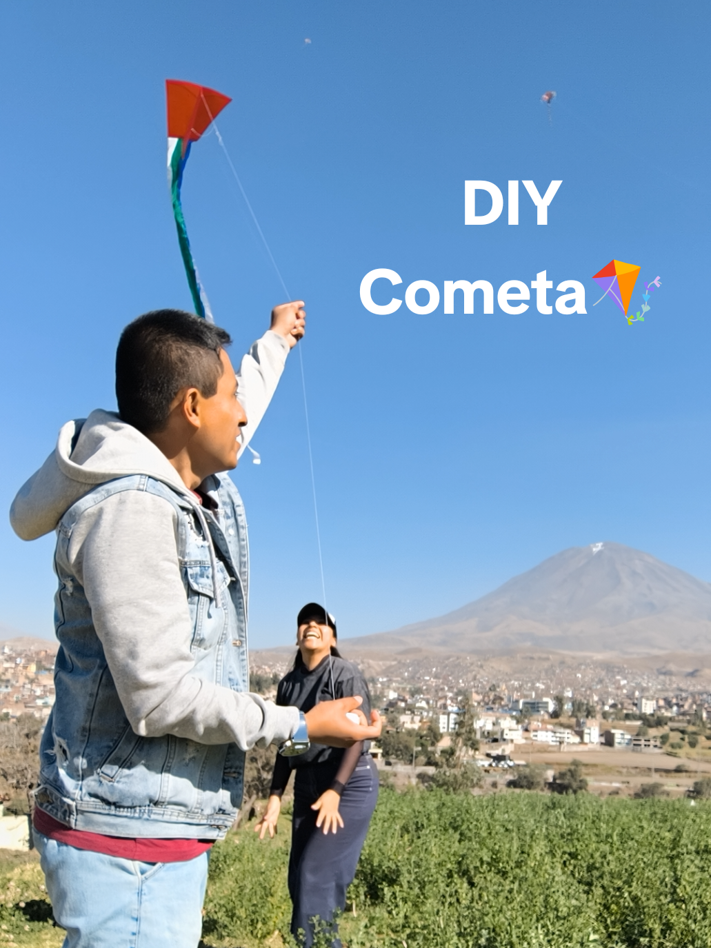 era la más pequeña 🪁 😭 pero si volaba 😁 #cometa #DIY 