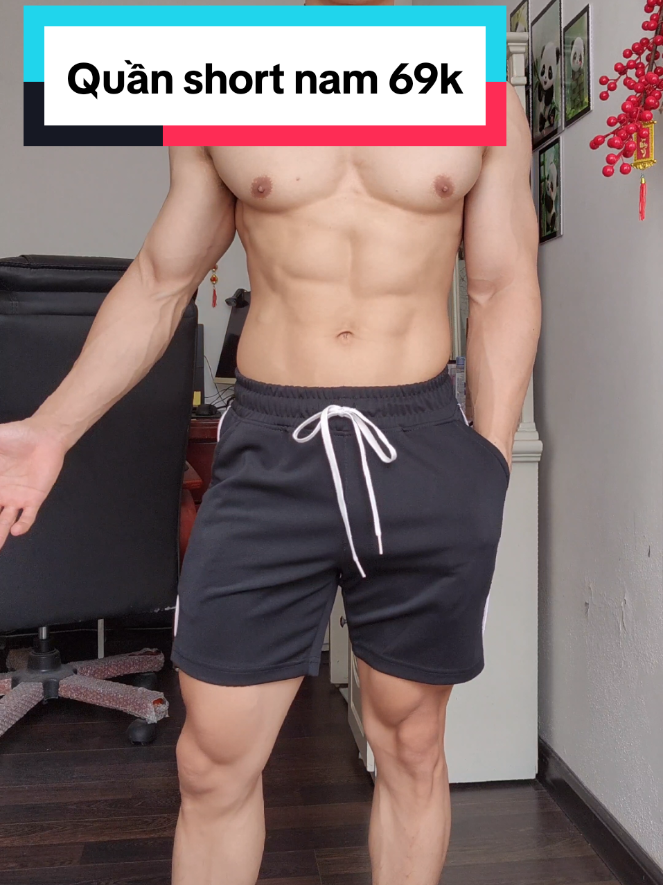 Quần short nam ôm đùi rất đẹp nhé ae #tvcgym #quanshort 