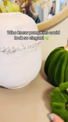 💚✨Add a touch of elegance to your fall decor with these emerald green flocked pumpkins, perfect for table tops, mantels, or centerpieces.  They bring cozy, lux vibes to any space. Don’t settle for any ordinary pumpkins when you can have something truly stunning 🤩. They are selling fast and there are several colors to choose from. I added the link below👇#falldecor #cozyhome #flockedpumpkins #fallaesthetic