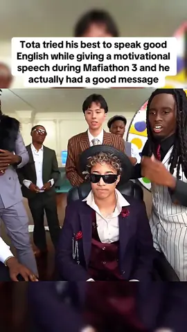 Tota tried his best to speak good English while giving a motivational speech during Mafiathon 3 and he actually had a good message #kaicenat #kaicenatclips #mafiathon #totaamc 