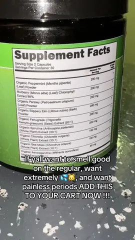 I swear by these vitamins! They’re all in one pills that help out multiple things within your body ! Using this product you won’t need deodorant anymore . And for my ladies using this will have your ph balance OUTSANDING !!!! Add this to your tiktok shop now before it’s out of stock ‼️‼️#chlorophyll #healthy #vitamins #healthylifestyle #diet 